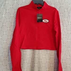 Red Tokyo Turtleneck Crop